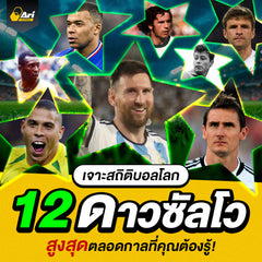 รวม 12 ดาวซัลโวฟุตบอลโลก สูงสุดตลอดกาล มีใครบ้าง