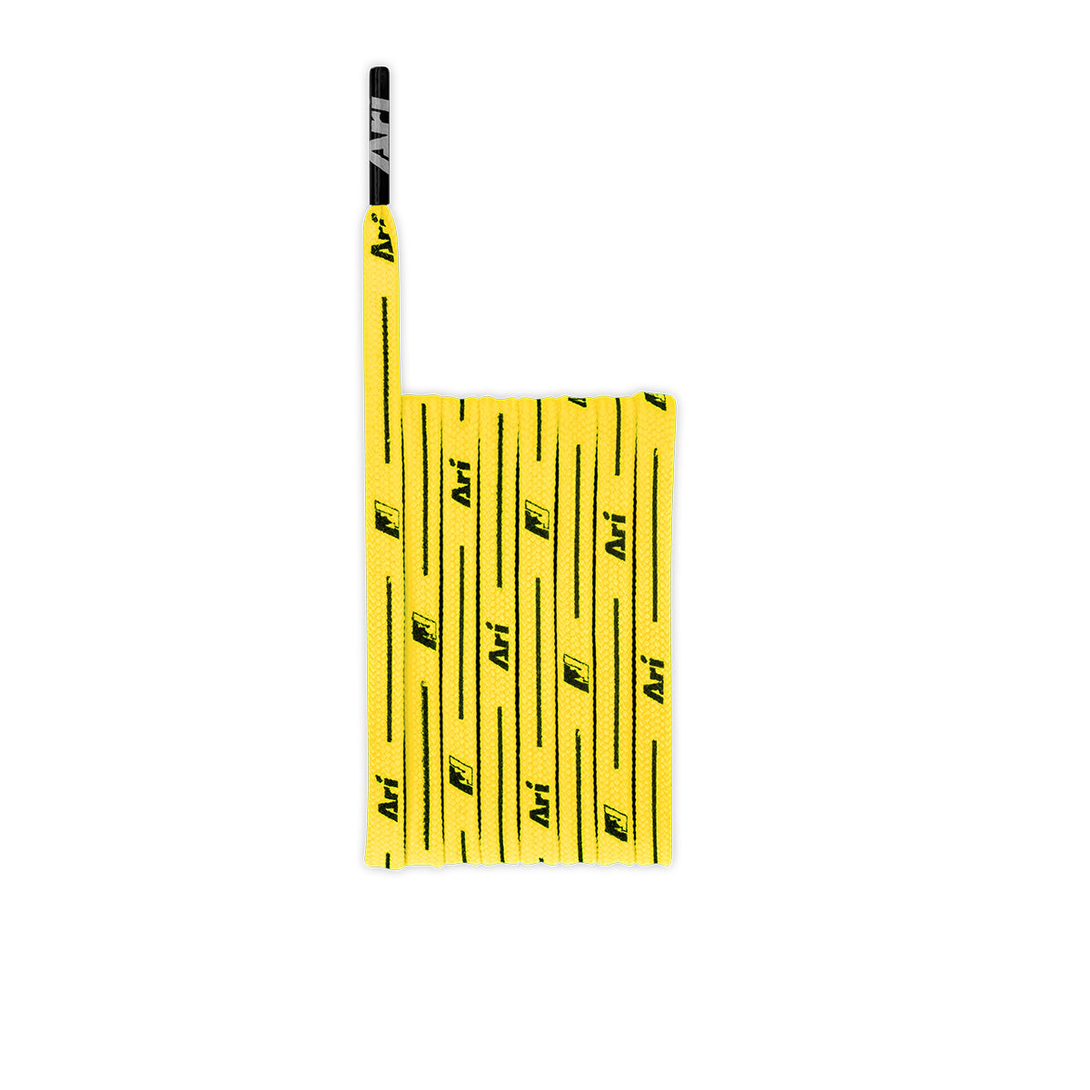 ARI COLORFUL SHOELACES - 3MM/115CM - YELLOW/BLACK