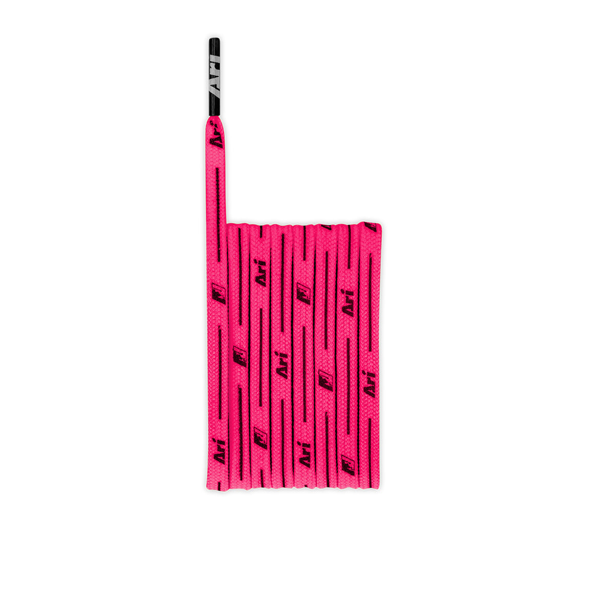 ARI COLORFUL SHOELACES - 3MM/115CM - PINK/BLACK