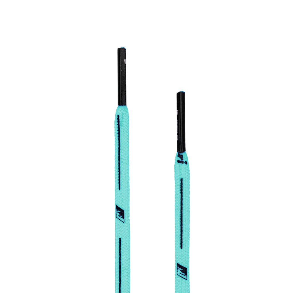 ARI COLORFUL SHOELACES - 3MM/115CM - TURQUOISE/BLACK