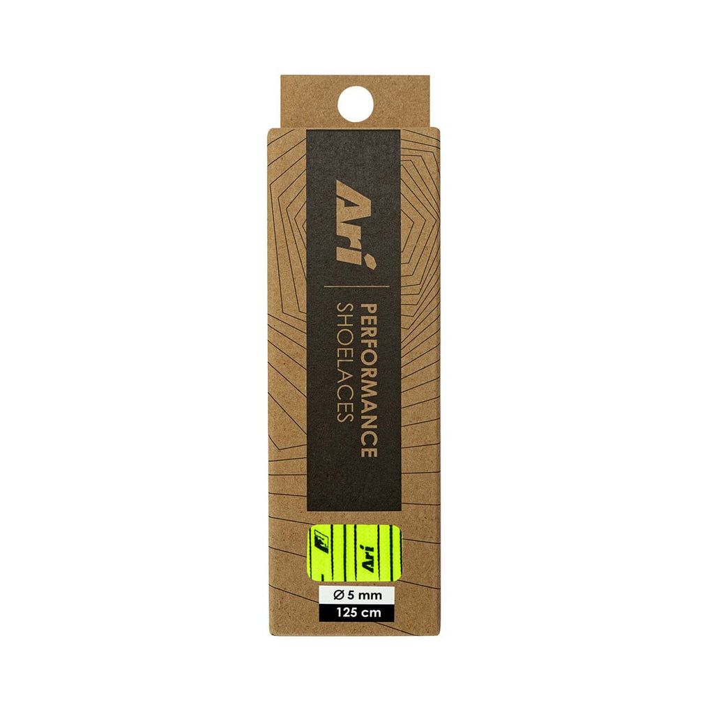 ARI COLORFUL SHOELACES - 5MM/125CM - LIGHTGREEN/BLACK
