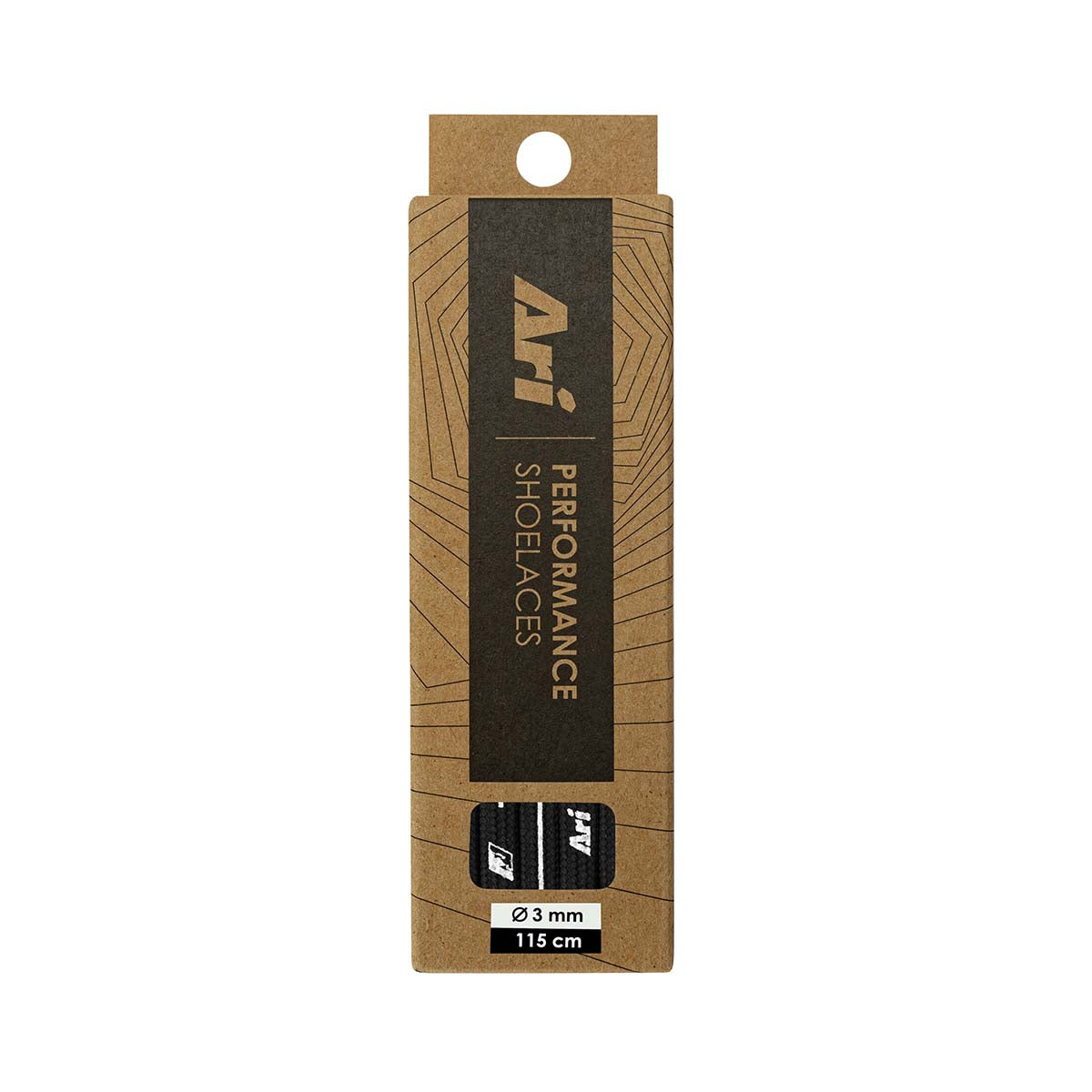 ARI COLORFUL SHOELACES - 3MM/115CM - BLACK/WHITE