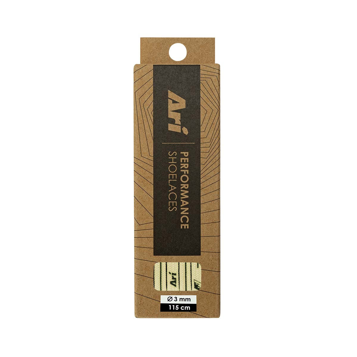 ARI COLORFUL SHOELACES - 3MM/115CM - GOLD/BLACK