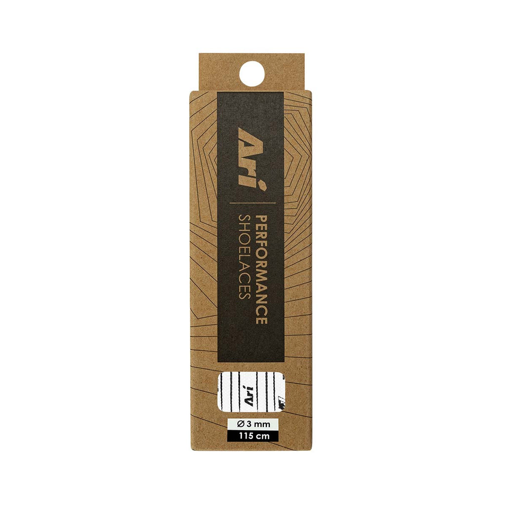 ARI COLORFUL SHOELACES - 3MM/115CM - WHITE/BLACK