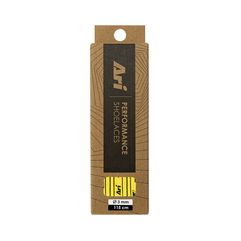 ARI COLORFUL SHOELACES - 3MM/115CM - YELLOW/BLACK