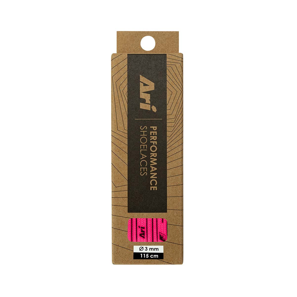 ARI COLORFUL SHOELACES - 3MM/115CM - PINK/BLACK