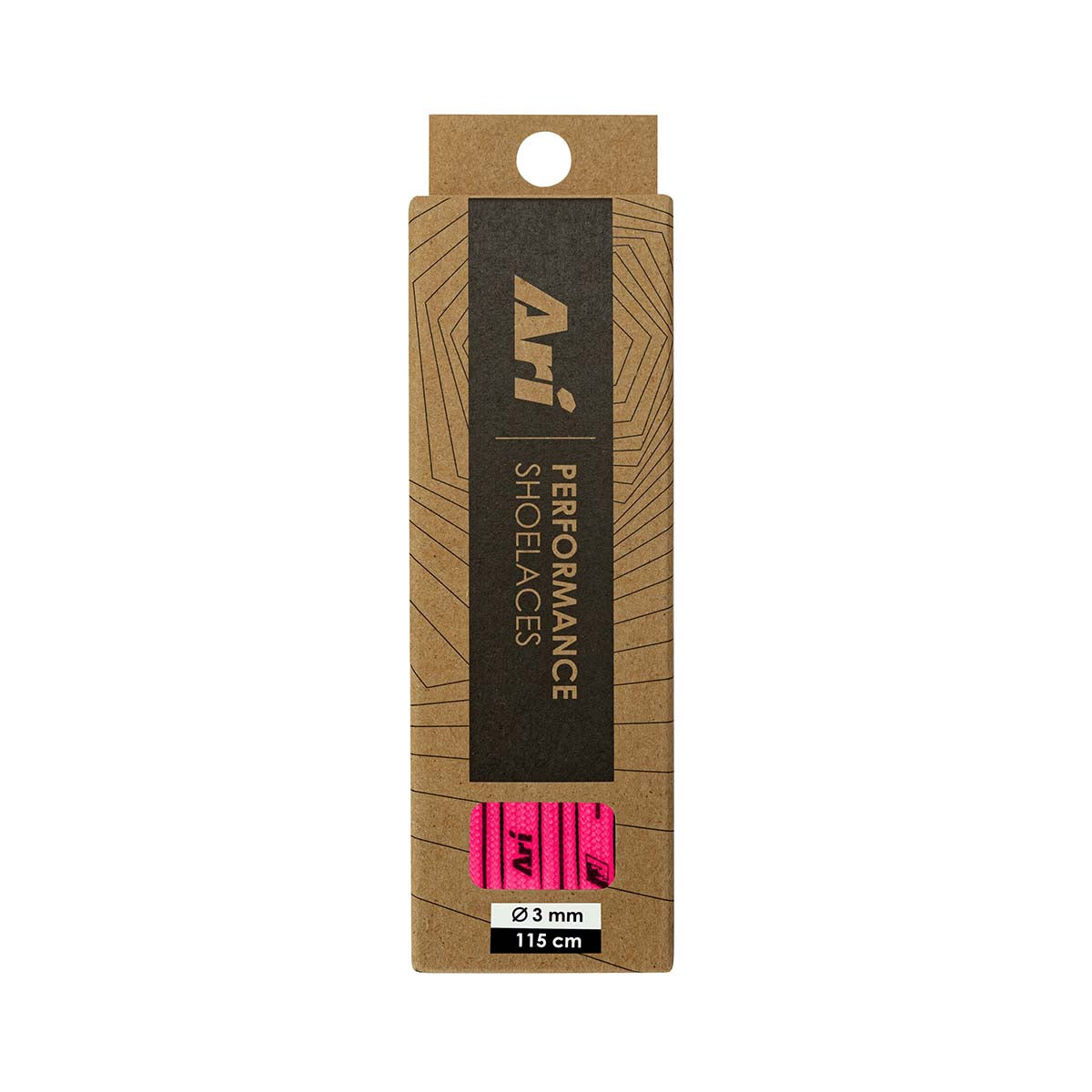 ARI COLORFUL SHOELACES - 3MM/115CM - PINK/BLACK