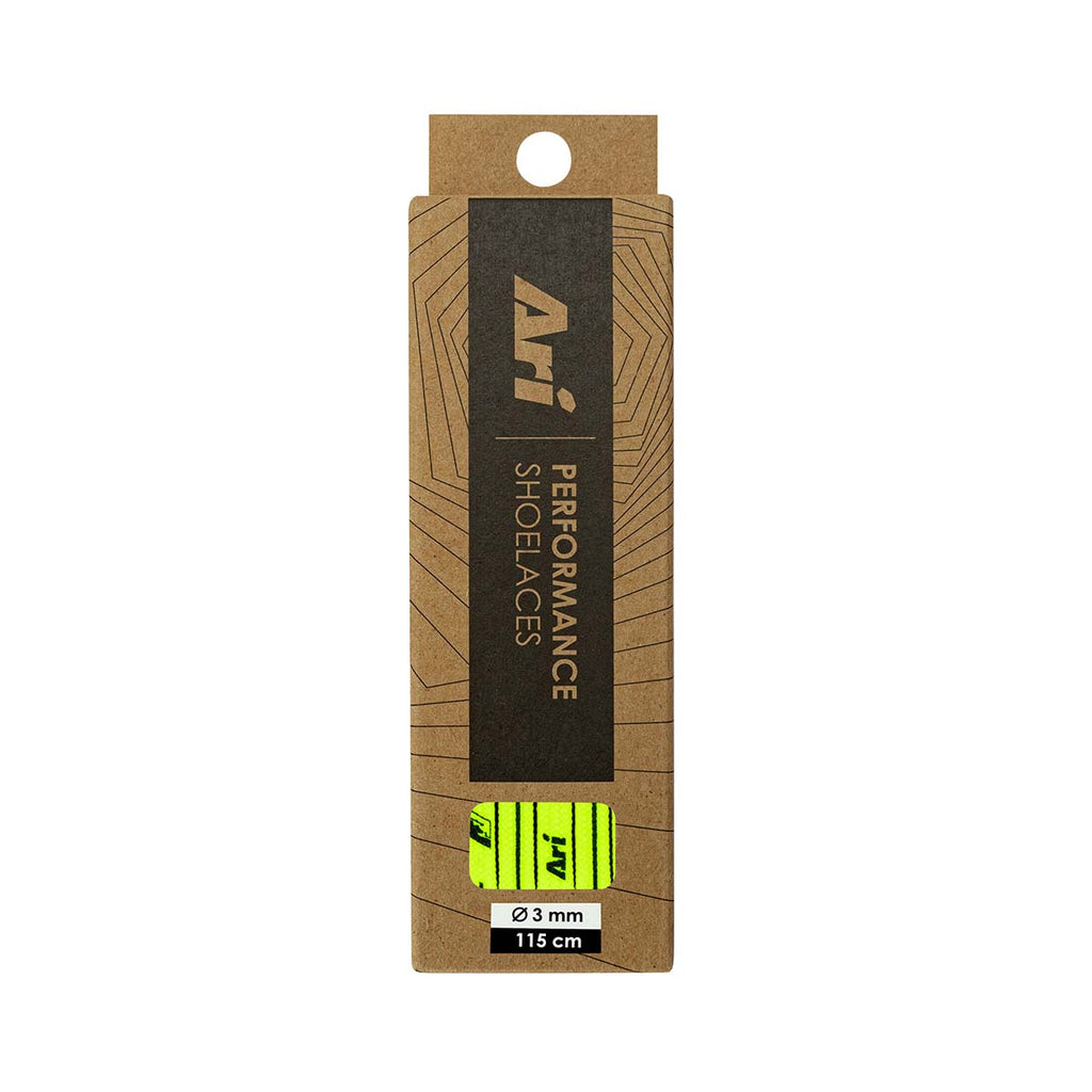 ARI COLORFUL SHOELACES - 3MM/115CM - LIGHT GREEN/BLACK