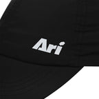 Ari Essential Dash Running Cap Black Silver Black