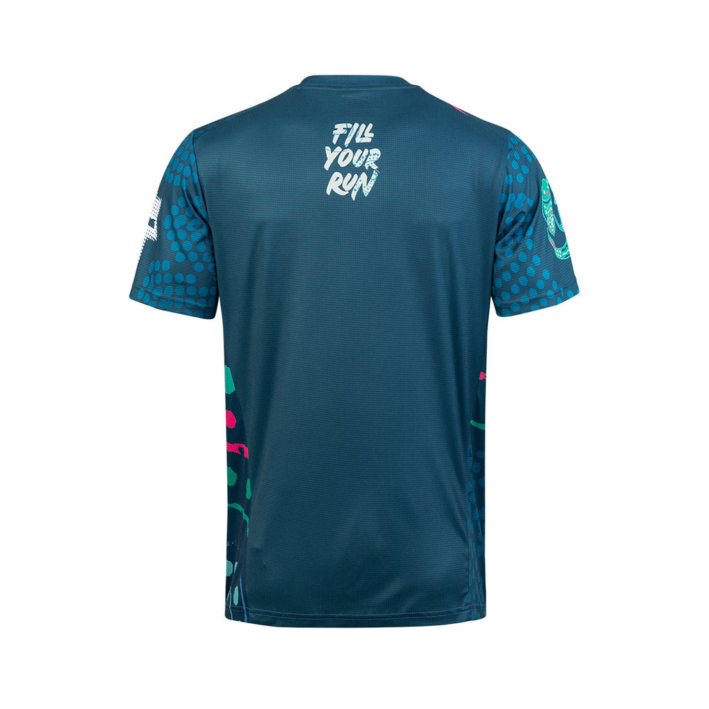ARI ADEPT SYDNEY25 MARATHON GRAPHIC RUNNING TEE - NAVY/BLUE/GREEN