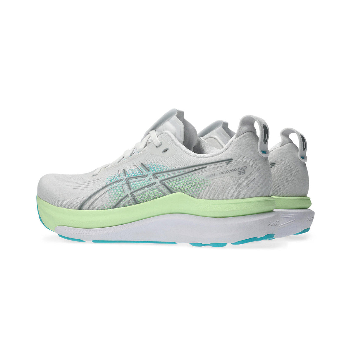 ASICS MEN GEL KAYANO 33 WIDE - WHITE/ENERGYAQUA