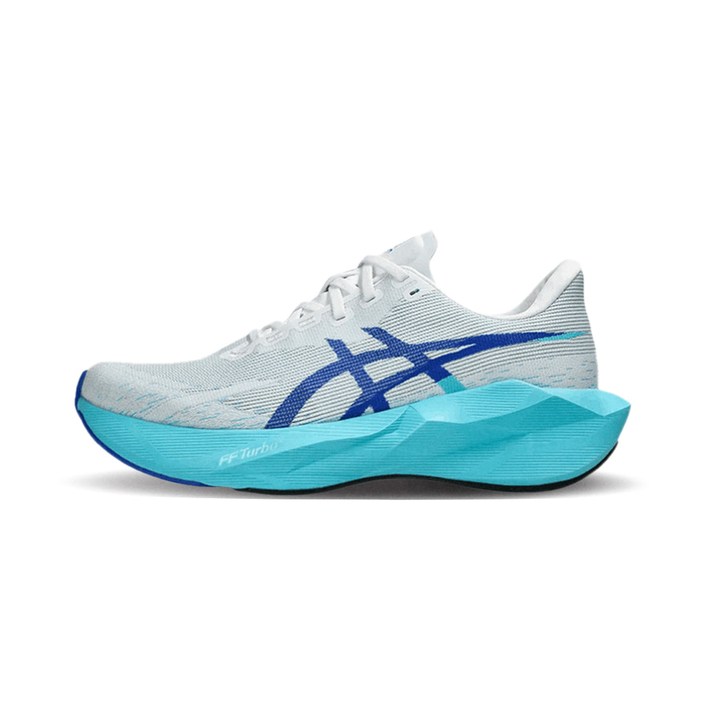 ASICS MEN NOVABLAST 6 - WHITE/ENERGYAQUA