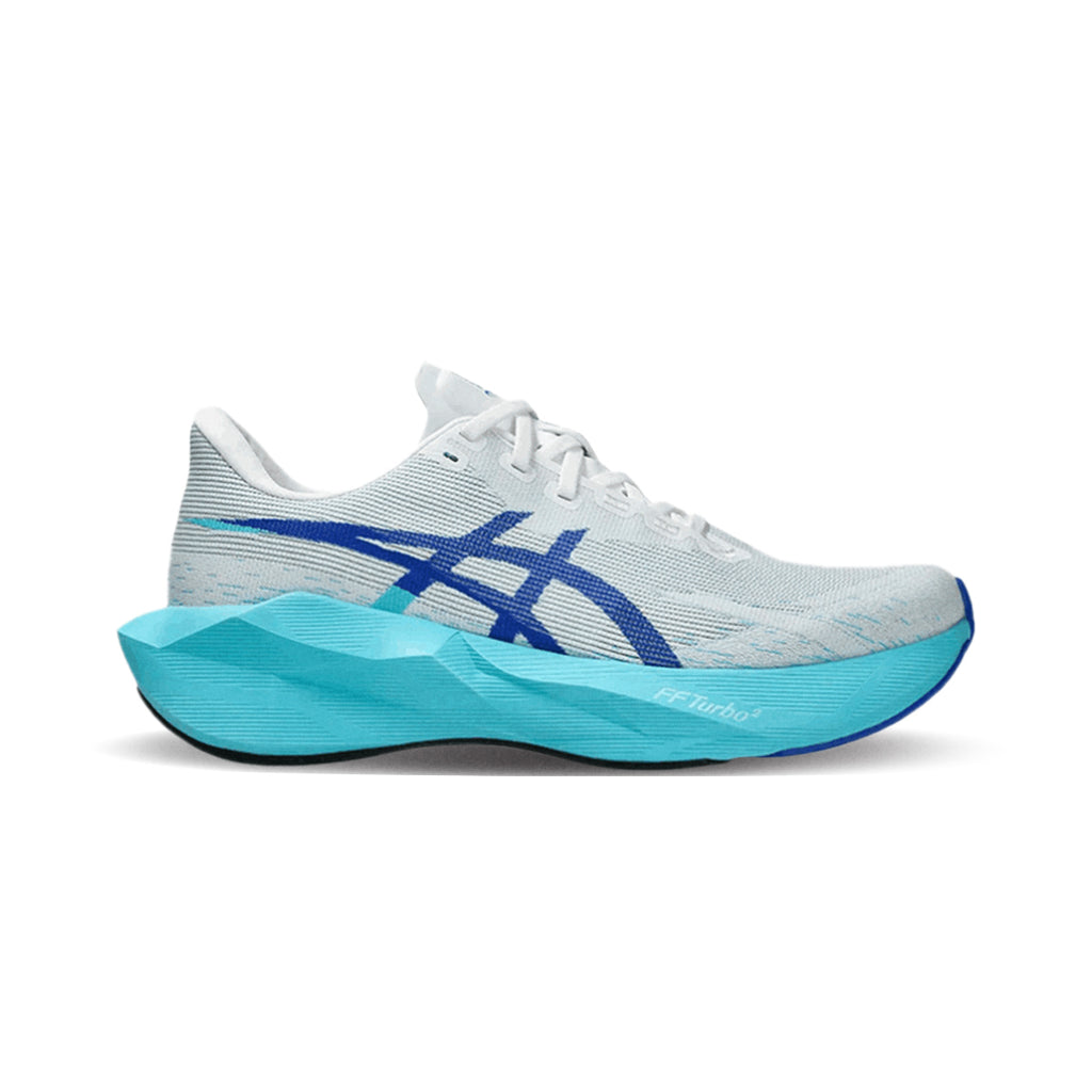 ASICS MEN NOVABLAST 6 - WHITE/ENERGYAQUA
