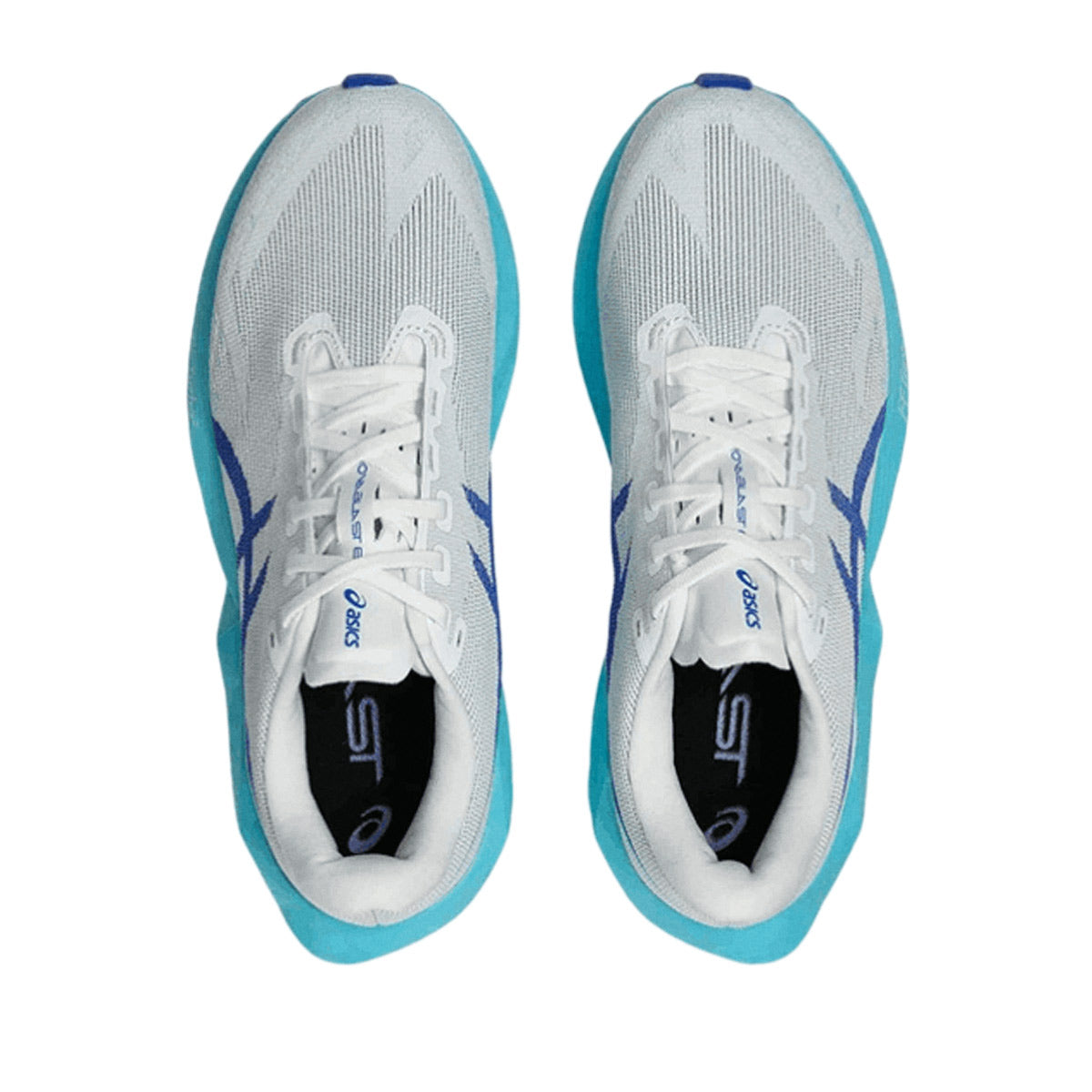 ASICS MEN NOVABLAST 6 - WHITE/ENERGYAQUA