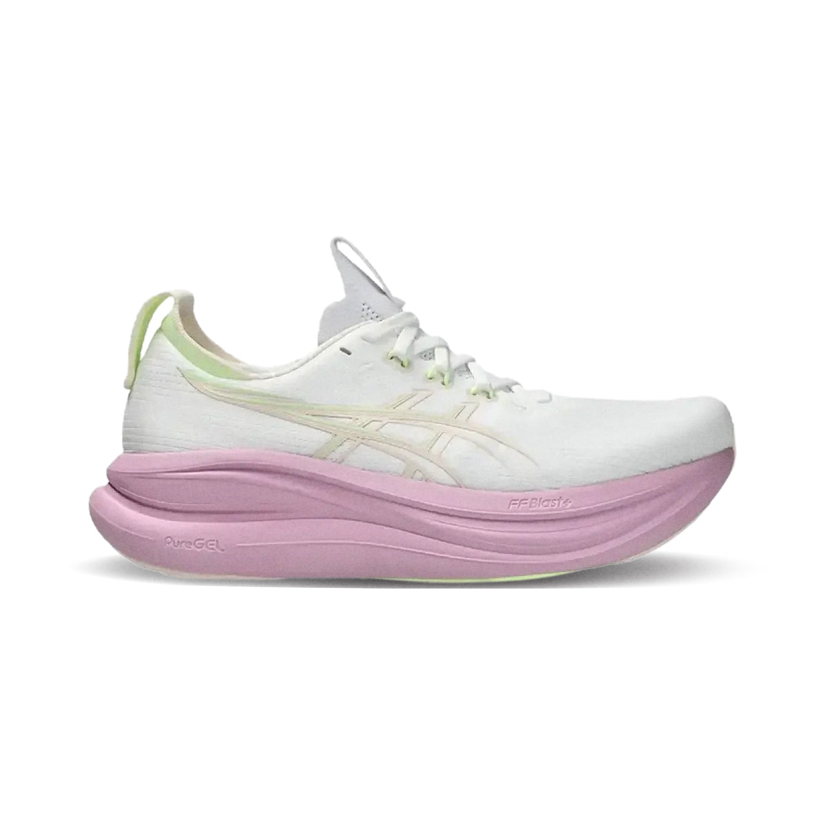 ASICS WOMEN GEL NIMBUS 28 WIDE - WHITE/HAZYLILAC