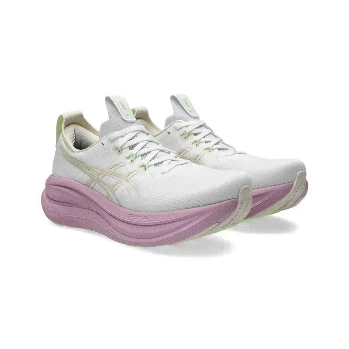 ASICS WOMEN GEL NIMBUS 28 WIDE - WHITE/HAZYLILAC