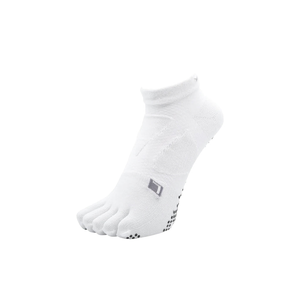 YAMATUNE SPIDER ARCH SHORT 5TOE WITH NON SLIP DOTS - WHITE/WHITE