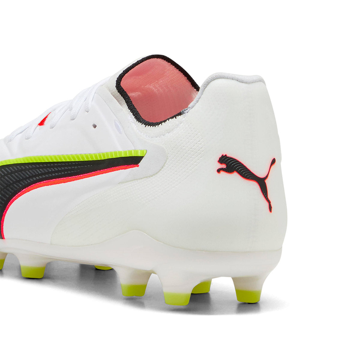 PUMA KING 20 ULTIMATE FG/AG - PUMA WHITE/GLOWING RED/YELLOW ALERT