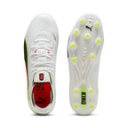 PUMA KING 20 ULTIMATE FG/AG - PUMA WHITE/GLOWING RED/YELLOW ALERT
