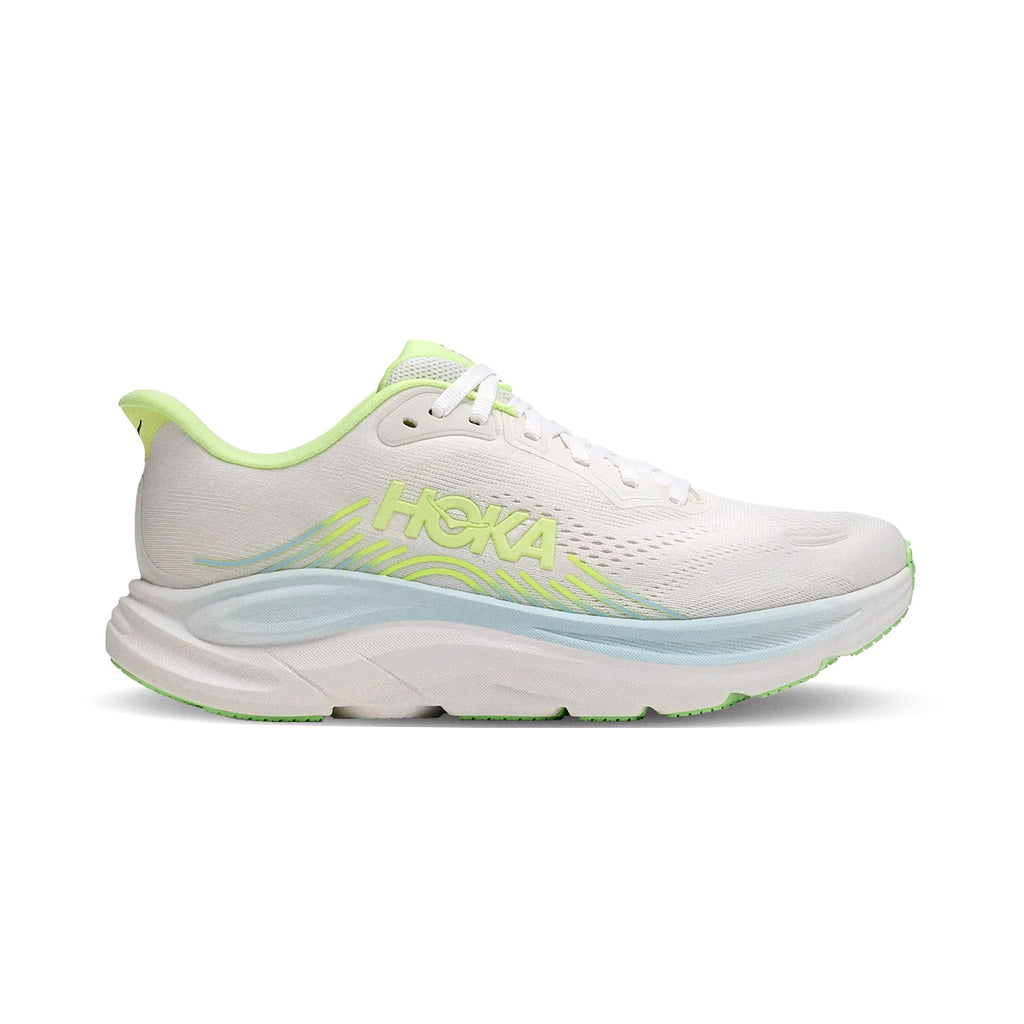 HOKA WOMEN CLIFTON 11 WIDE - FROST/NEONYUZU