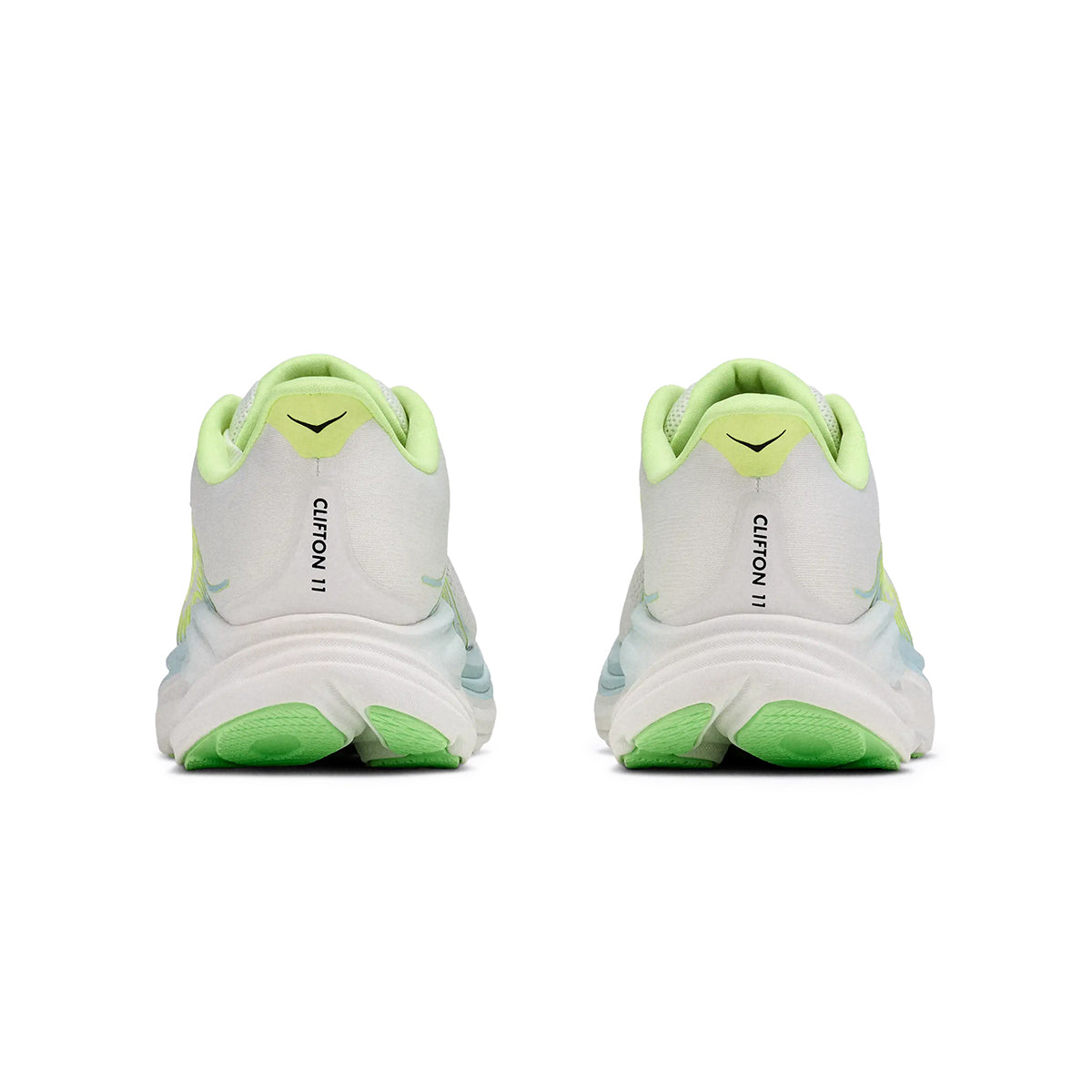 HOKA WOMEN CLIFTON 11 WIDE - FROST/NEONYUZU