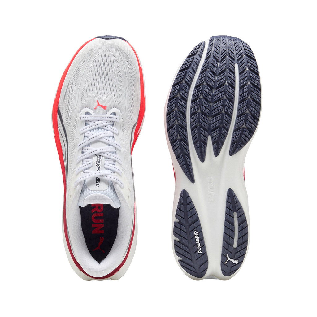 PUMA MEN VELOCITY NITRO 5 - PUMAWHITE/ULTRARED