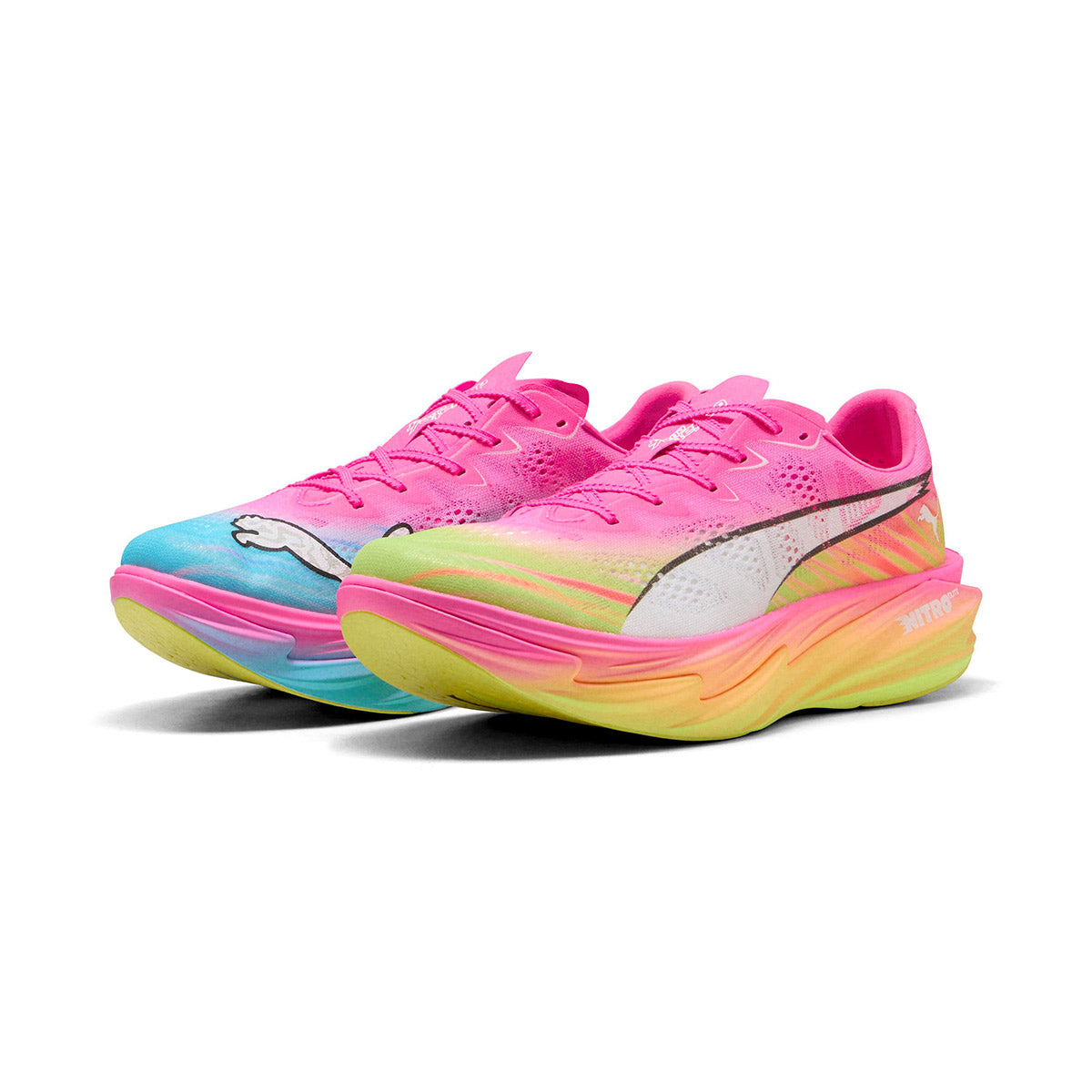 PUMA M DEVIATE NITRO ELITE 4 ST - POISONPINK/YELLOWALERT/BRIGHTAQUA