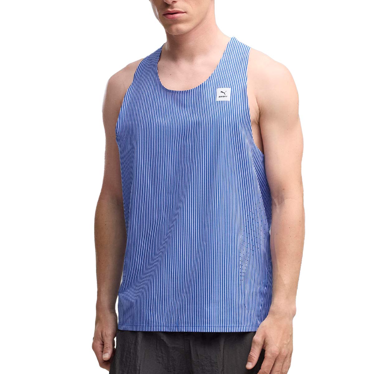 PUMA MEN X SAYSKY ULTRAWEAVE SINGLET - COBALTBLUE
