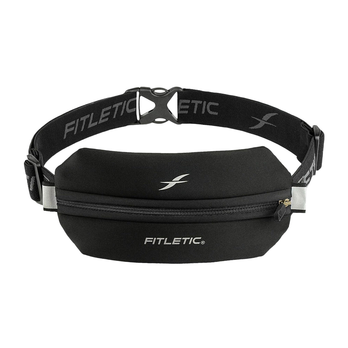 FITLETIC NEO RACING SINGLE POUCH WITH RACE HOLDER - BLACK/BLACK