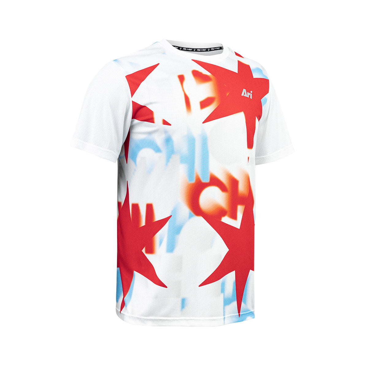ARI ADEPT CHICAGO25 GRAPHIC RUNNING TEE - WHITE/RED/BLUE