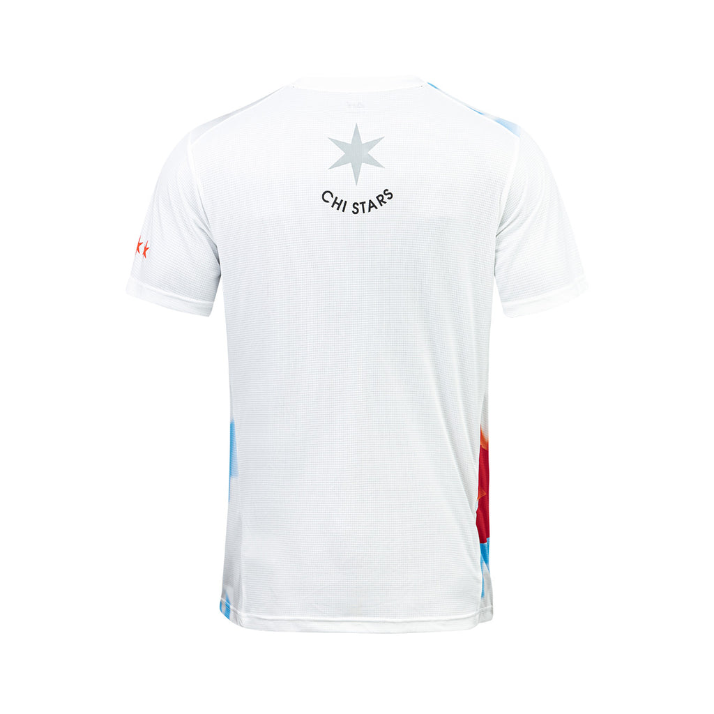 ARI ADEPT CHICAGO25 GRAPHIC RUNNING TEE - WHITE/RED/BLUE