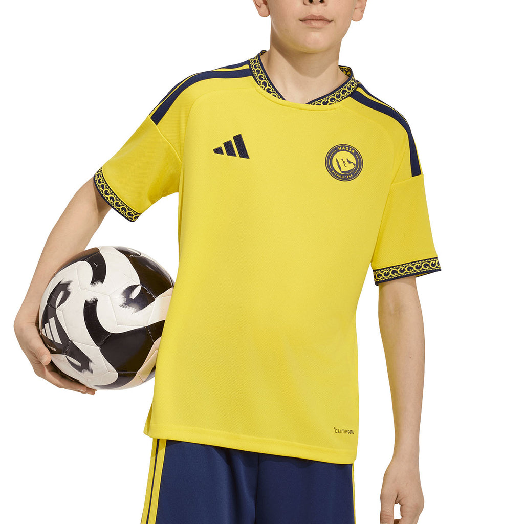 ADIDAS AL NASSR 2026/2027 HOME KIDS JERSEY RONALDO#7 - IMPACT YELLOW