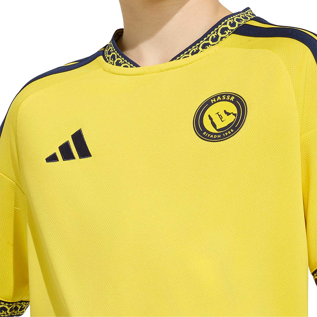 ADIDAS AL NASSR 2026/2027 HOME KIDS JERSEY RONALDO#7 - IMPACT YELLOW