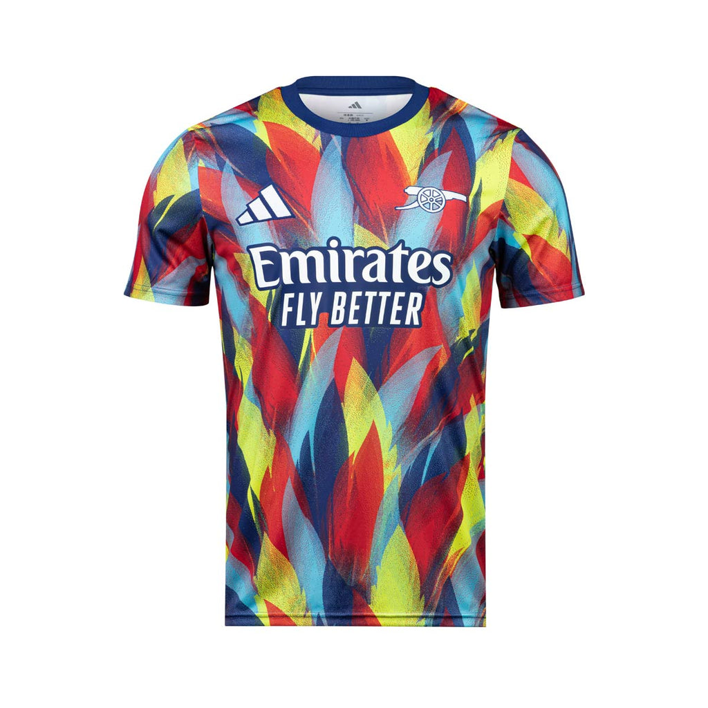 ADIDAS ARSENAL 2025/2026 PRE SHIRT - VICTORY BLUE/PURE RUBY/BRIGHT YELLOW