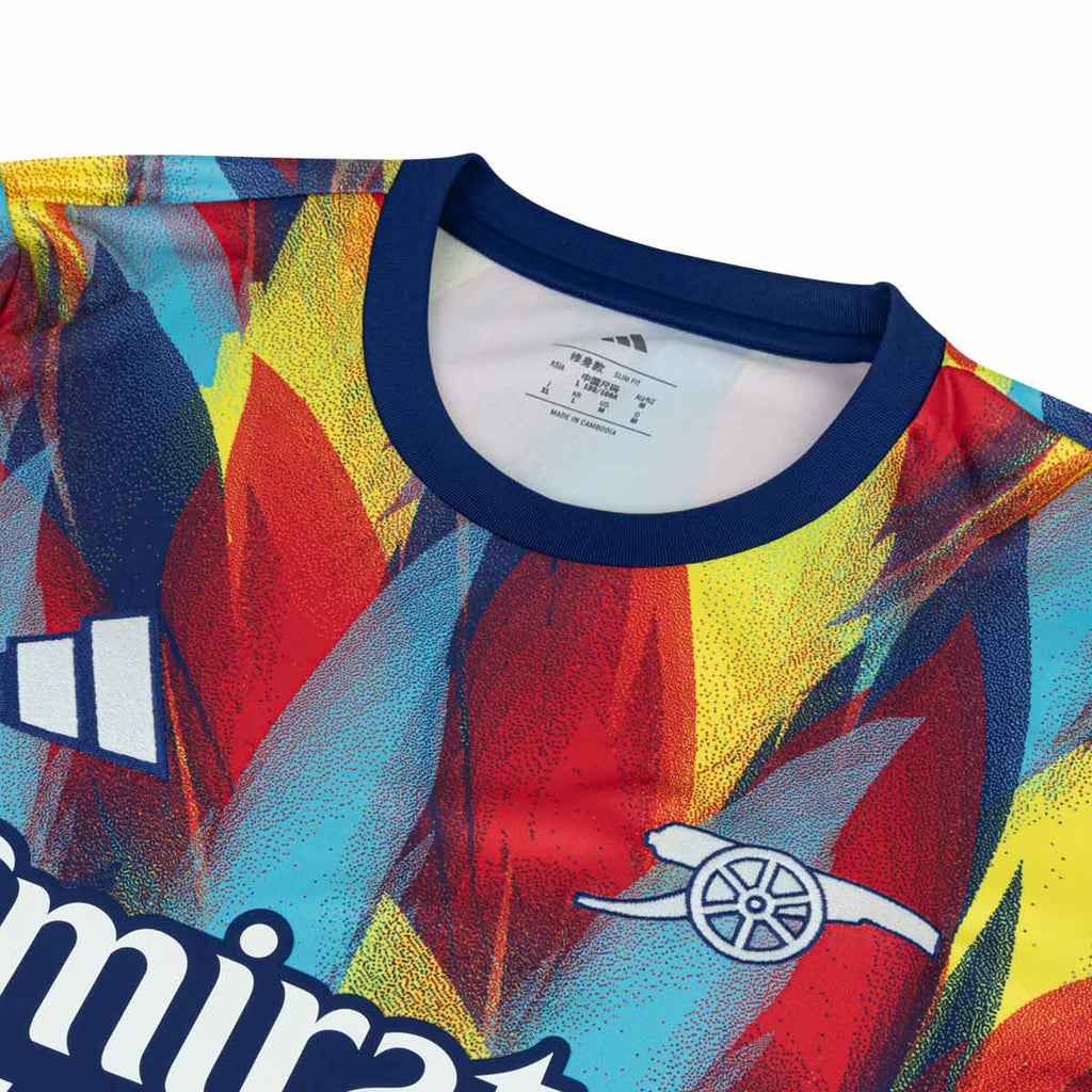 ADIDAS ARSENAL 2025/2026 PRE SHIRT - VICTORY BLUE/PURE RUBY/BRIGHT YELLOW