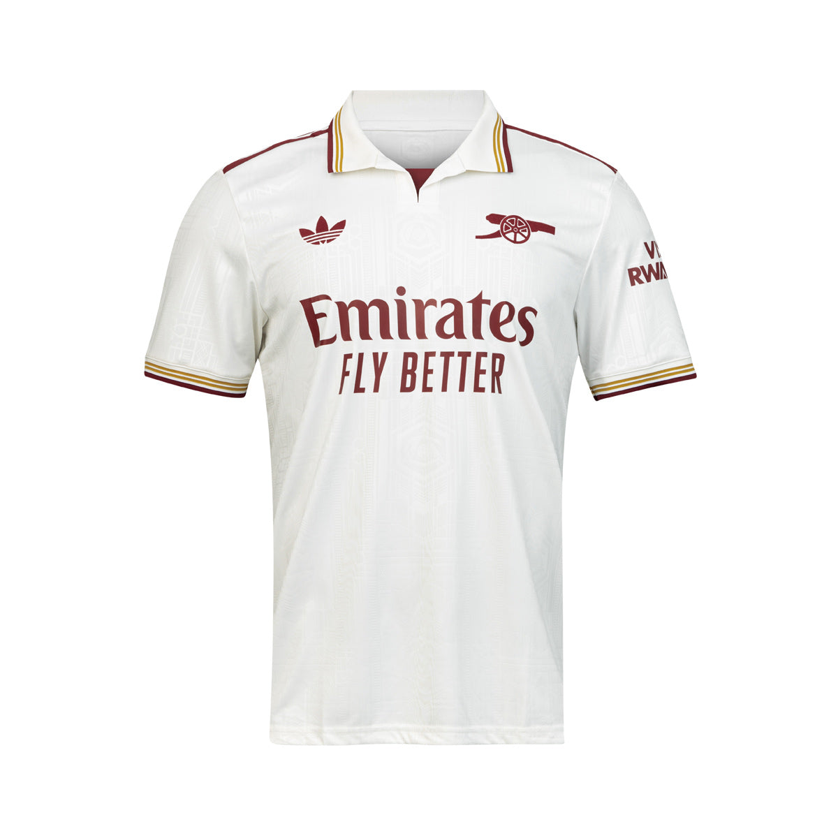 ADIDAS ARSENAL 2025/2026 THIRD REPLICA JERSEY - CLOUD WHITE/TEAM COLL BURGUNDY