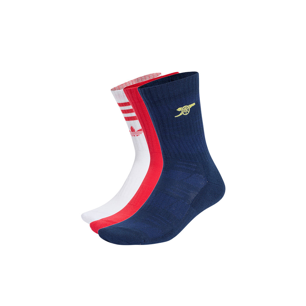 ADIDAS ARSENAL 2026/2027 SOCKS 3 PAIRS - PURE RUBY/WHITE/COLLEGIATE NAVY