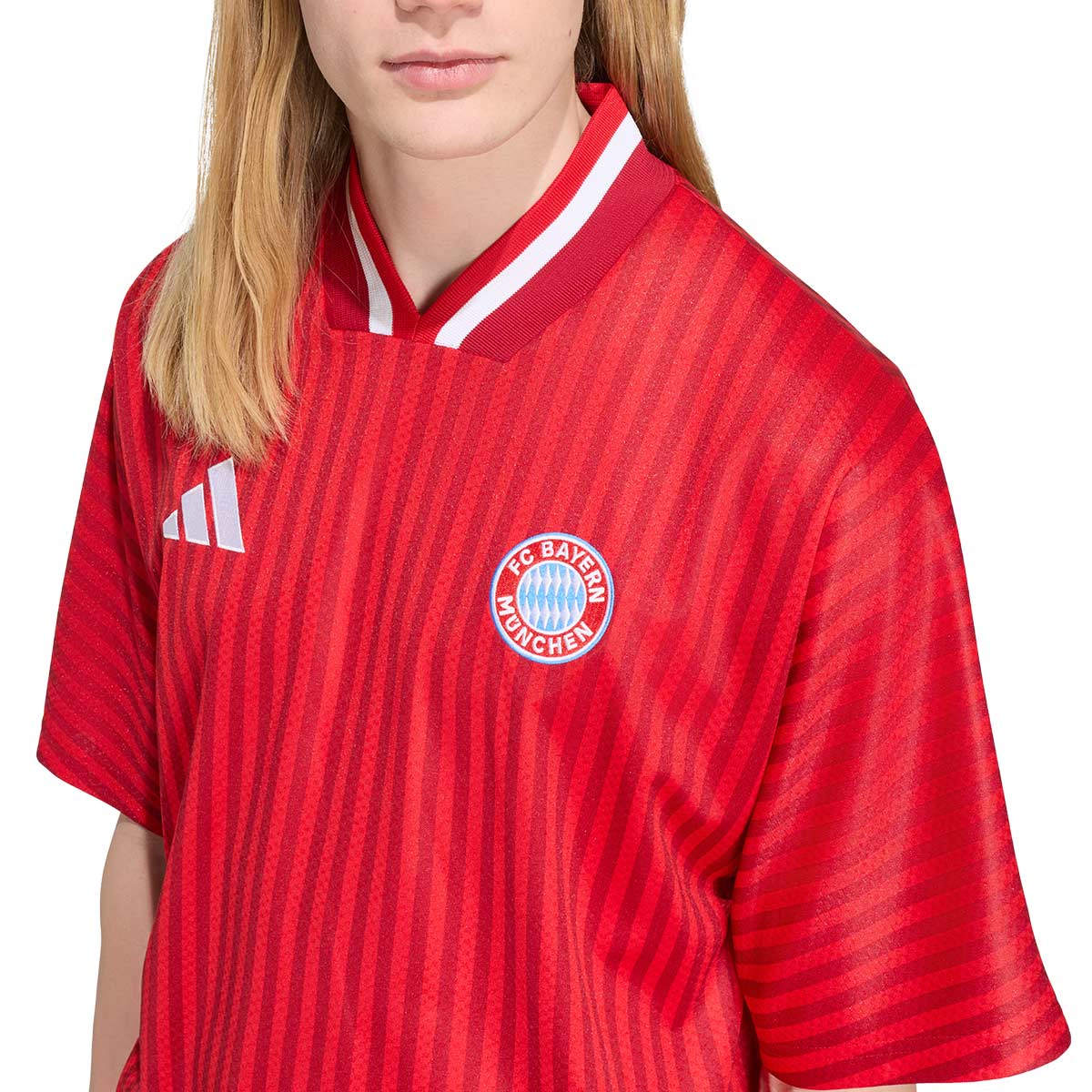 ADIDAS BAYERN MUNICH STADIUM JERSEY - BETTER SCARLET/TEAM VICTORY RED