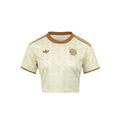 ADIDAS BAYERN MUNICH X MCM WOMEN CROP JERSEY - CREAM WHITE