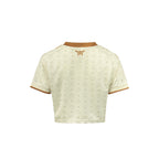 ADIDAS BAYERN MUNICH X MCM WOMEN CROP JERSEY - CREAM WHITE