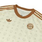 ADIDAS BAYERN MUNICH X MCM WOMEN CROP JERSEY - CREAM WHITE