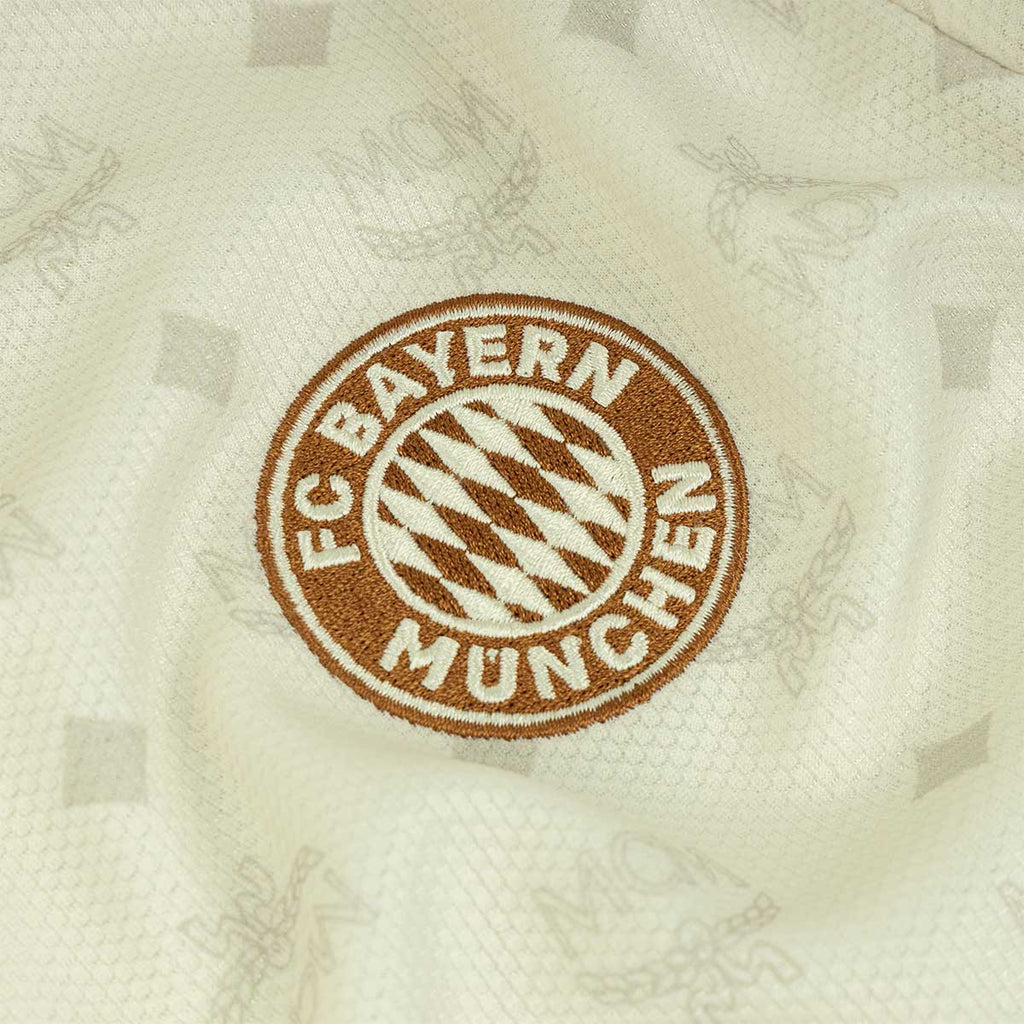 ADIDAS BAYERN MUNICH X MCM WOMEN CROP JERSEY - CREAM WHITE