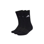 ADIDAS CUSHIONED CREW SOCKS 3 PAIRS - BLACK/BLACK/WHITE