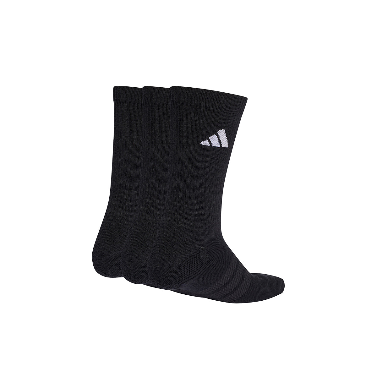 ADIDAS CUSHIONED CREW SOCKS 3 PAIRS - BLACK/BLACK/WHITE