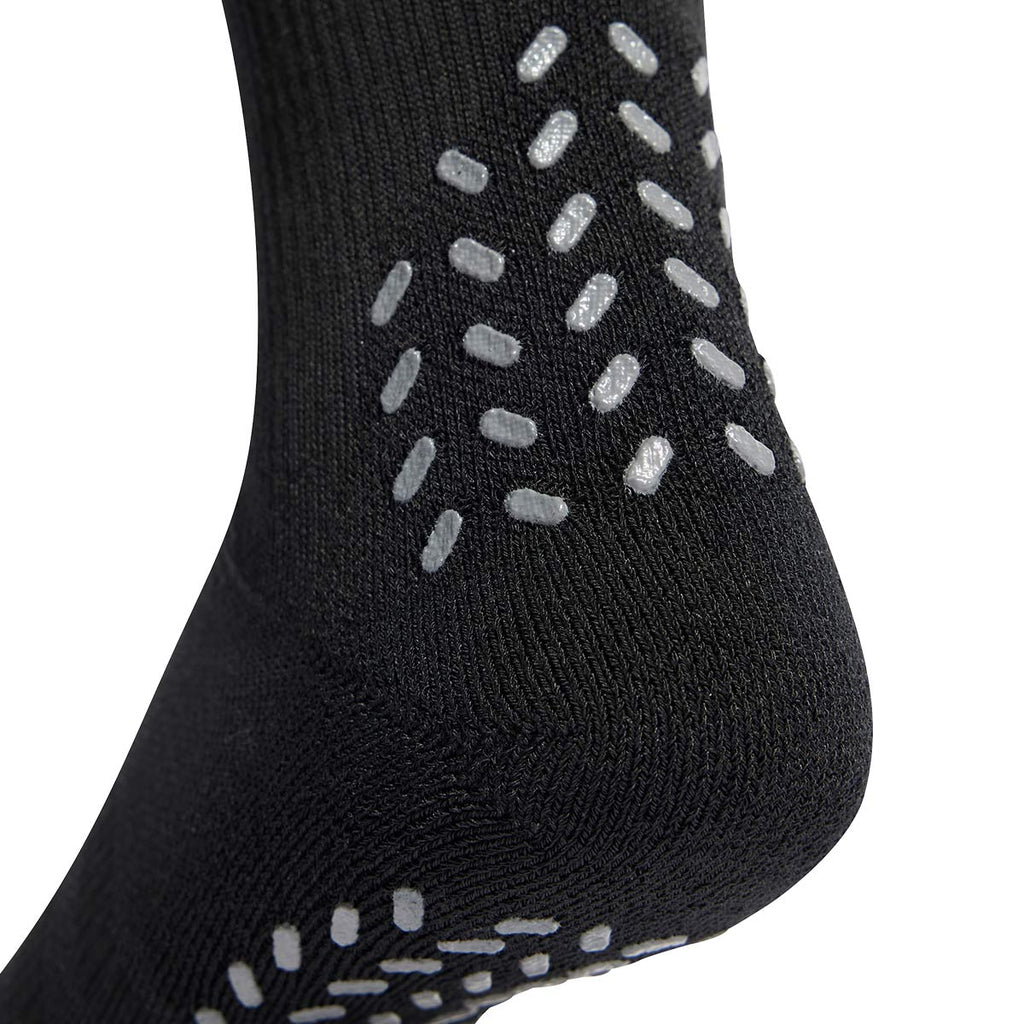 ADIDAS FOOTBALL GRIP PRINTED CUSHIONED CREW SOCKS - BLACK/WHITE