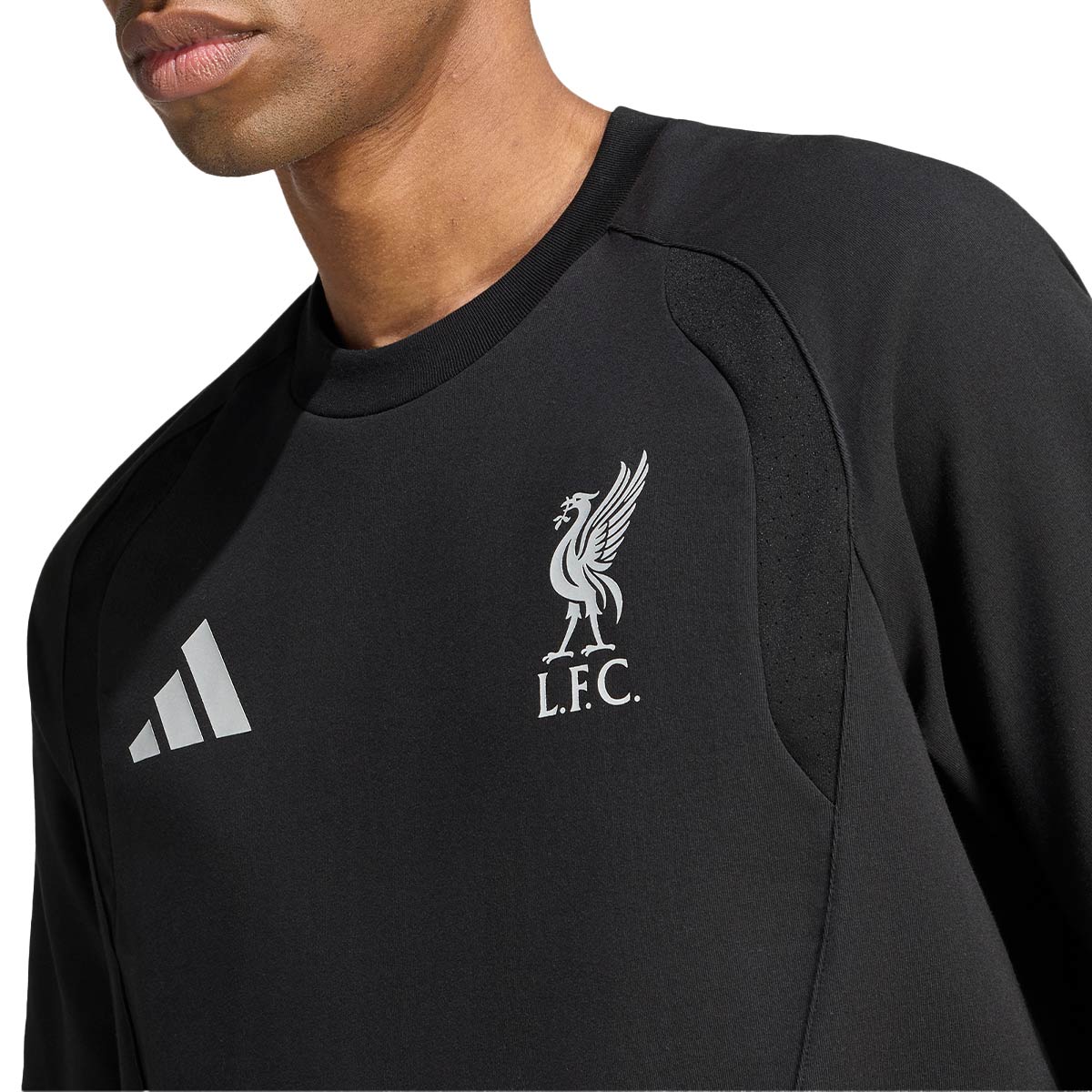 ADIDAS LIVERPOOL TIRO TRAVEL TEE  - BLACK
