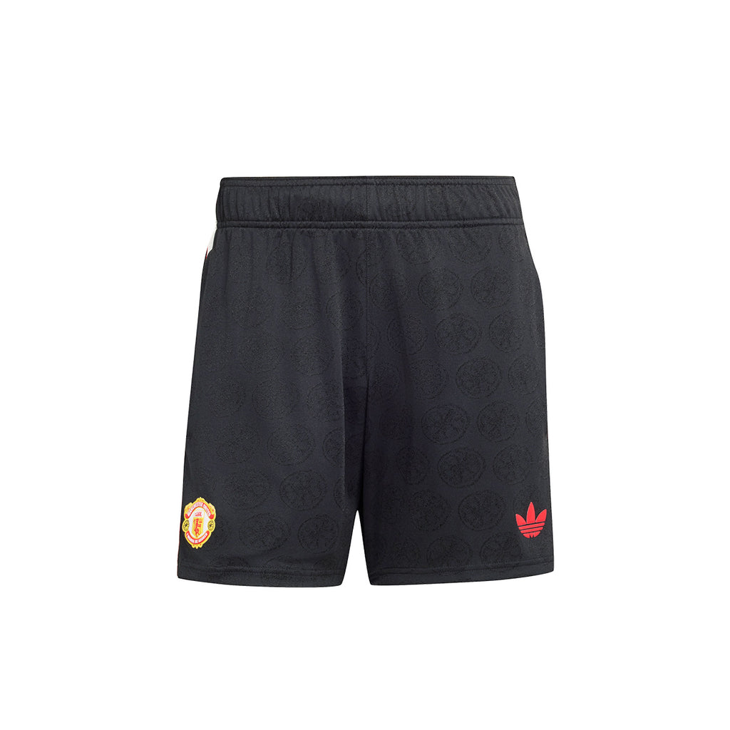ADIDAS MANCHESTER UNITED STONE ROSES SHORTS - BLACK