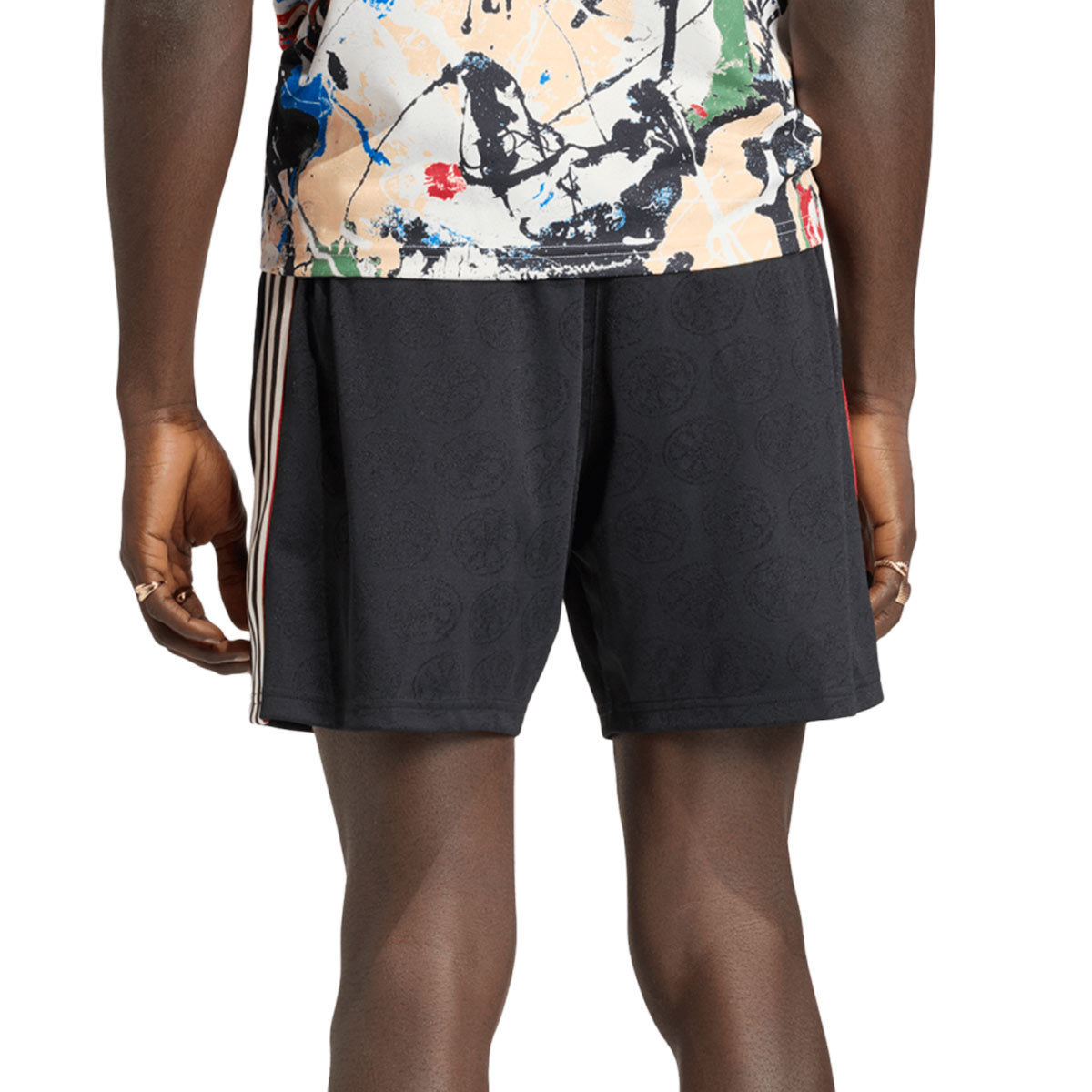 ADIDAS MANCHESTER UNITED STONE ROSES SHORTS - BLACK