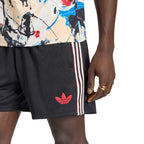 ADIDAS MANCHESTER UNITED STONE ROSES SHORTS - BLACK