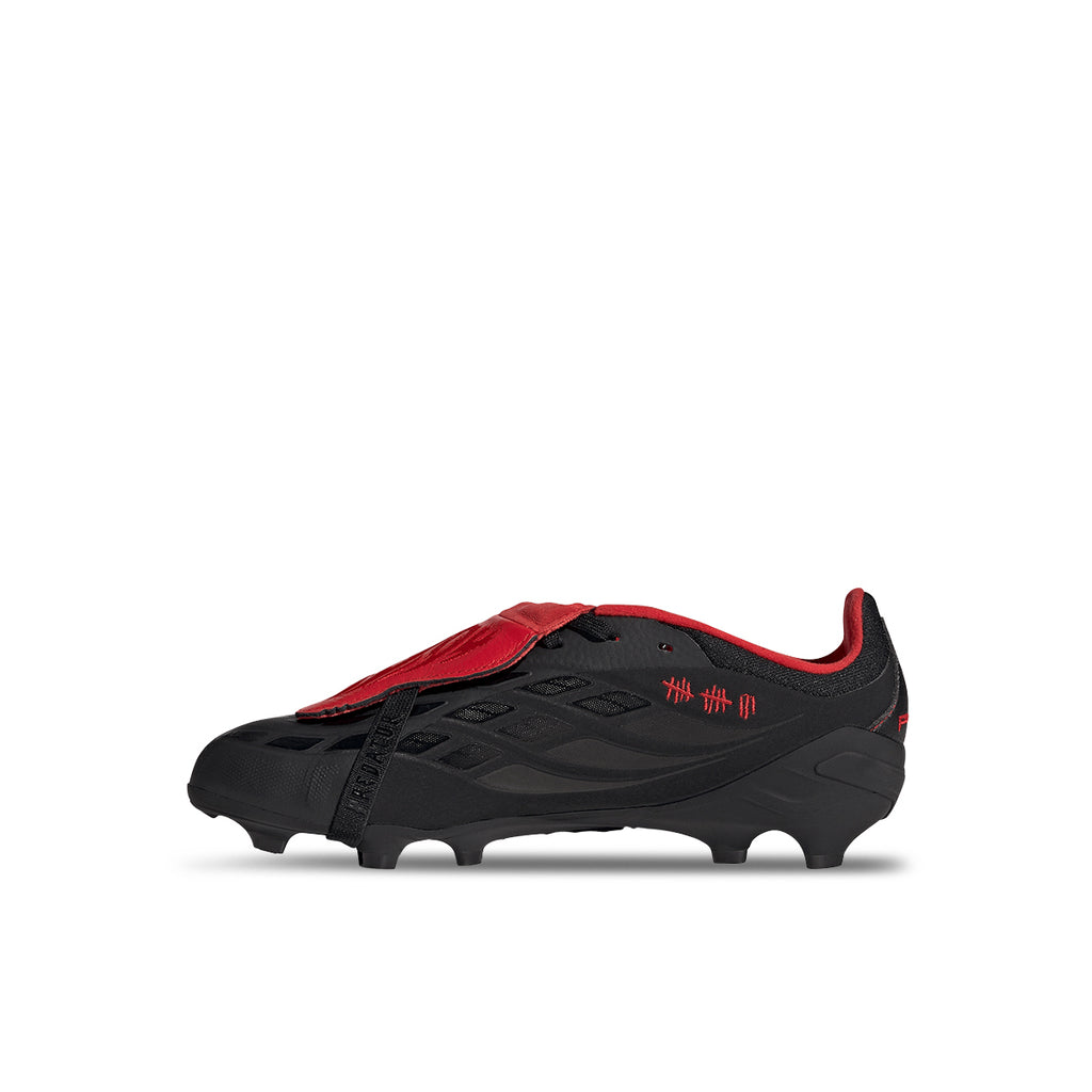 ADIDAS PREDATOR LEATHER TECH ELITE FT FG J - CORE BLACK/CORE BLACK/CORE BLACK